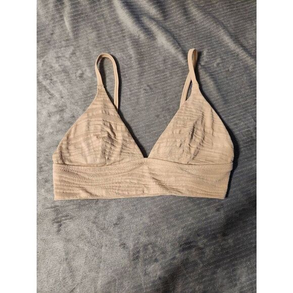 Aerie by American Eagle Size S Tan Triangle Bralette Bra - Picture 1 of 3